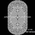 oval golden elegant household pvc lace tablecloth